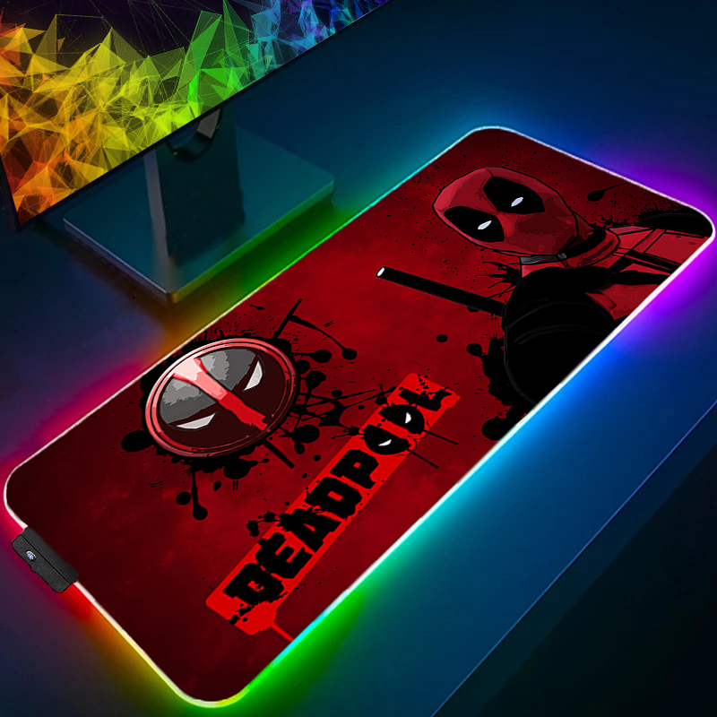 Pc Gaming Used - LED Mouse Pad Gaming Backlight Lock