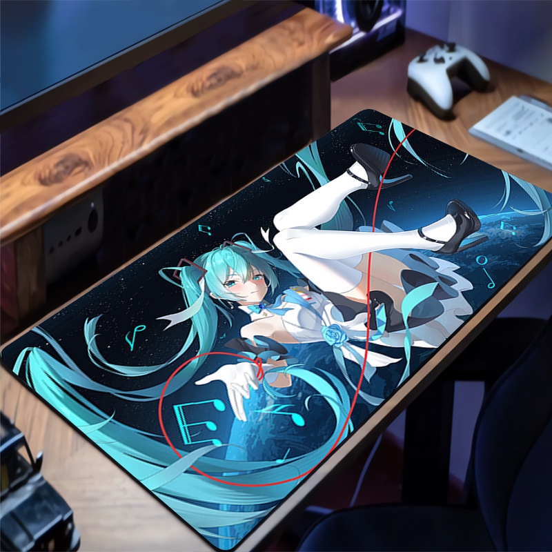 Anime Mouse Pad Gamer Keyboard - Pc Gaming Hatsune Miku ulasan dan harga