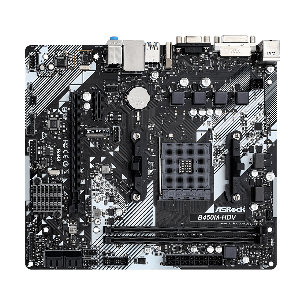 ASROCK B450M-HDV R4.0 Motherbo - Pc Gaming Cpu ulasan dan harga