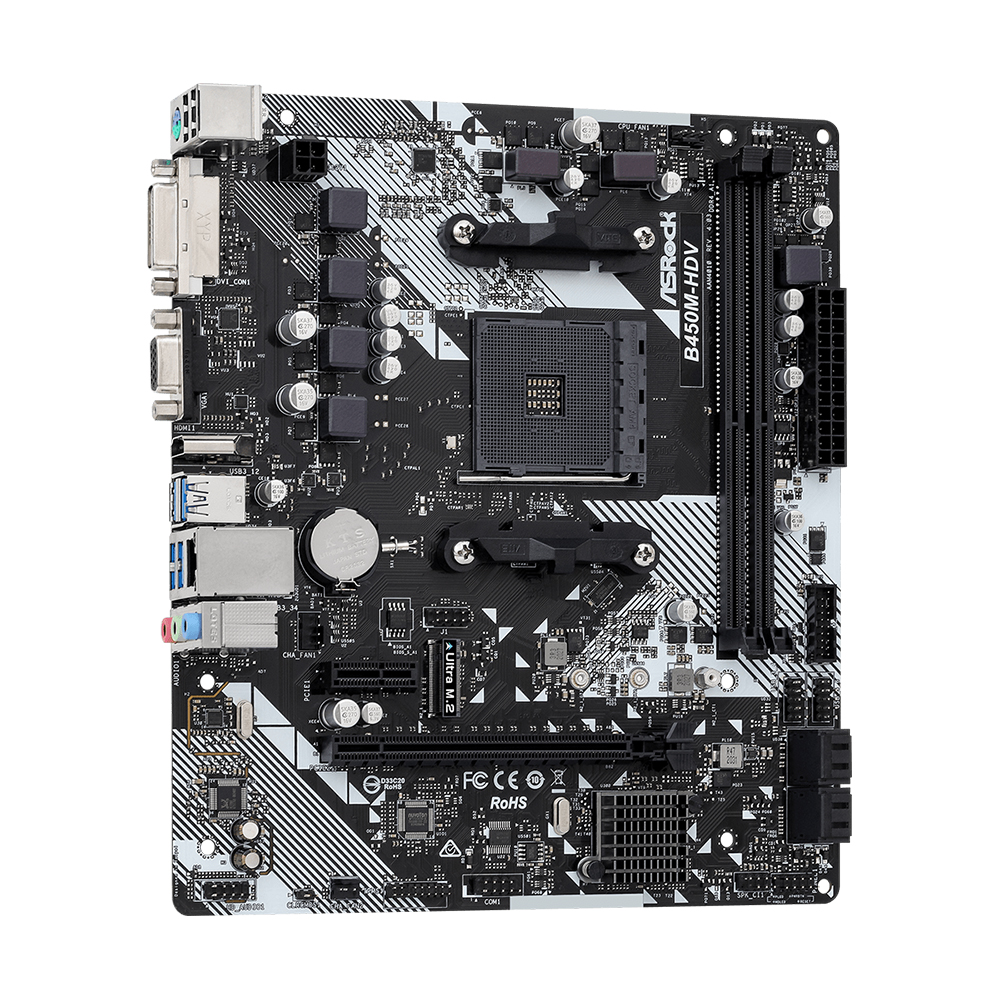 ASROCK B450M-HDV R4.0 Motherbo - Pc Gaming Cpu ulasan dan harga