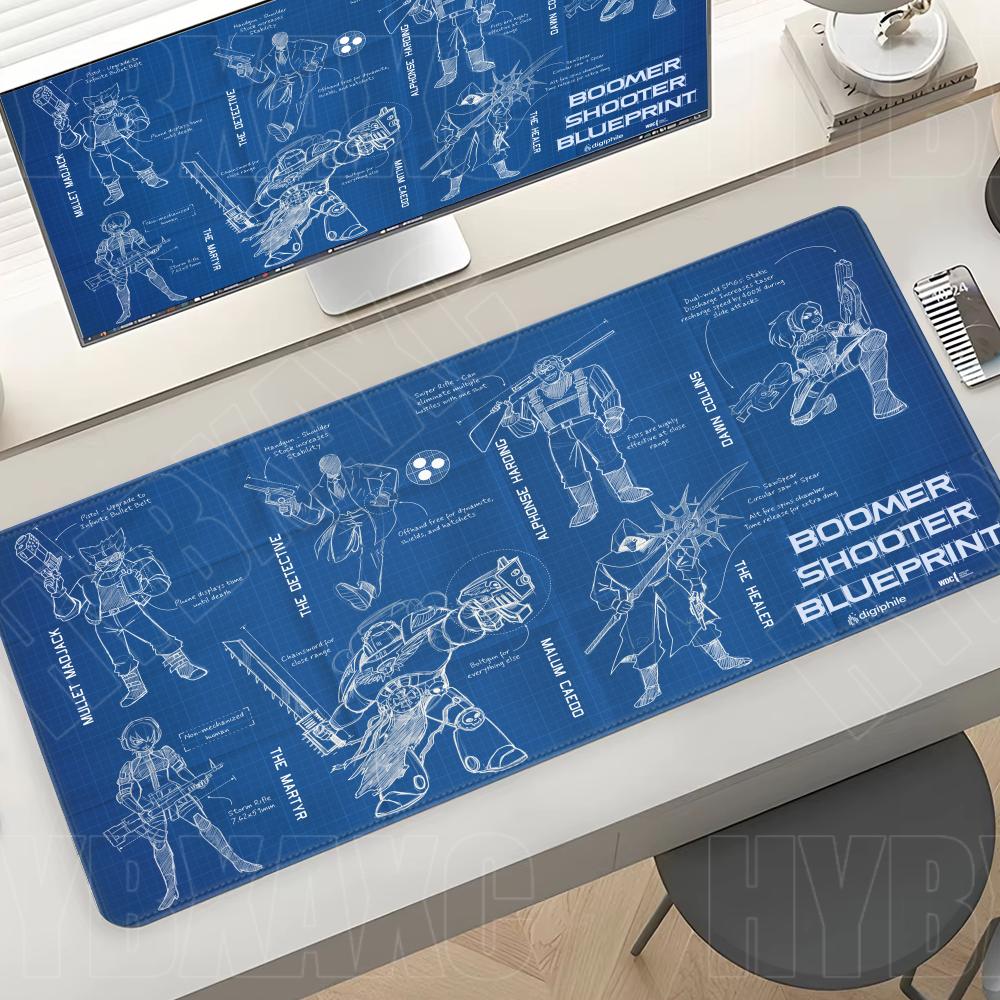 Black Large Mouse Pad Engineer - Pc Gaming Drawing ulasan dan harga