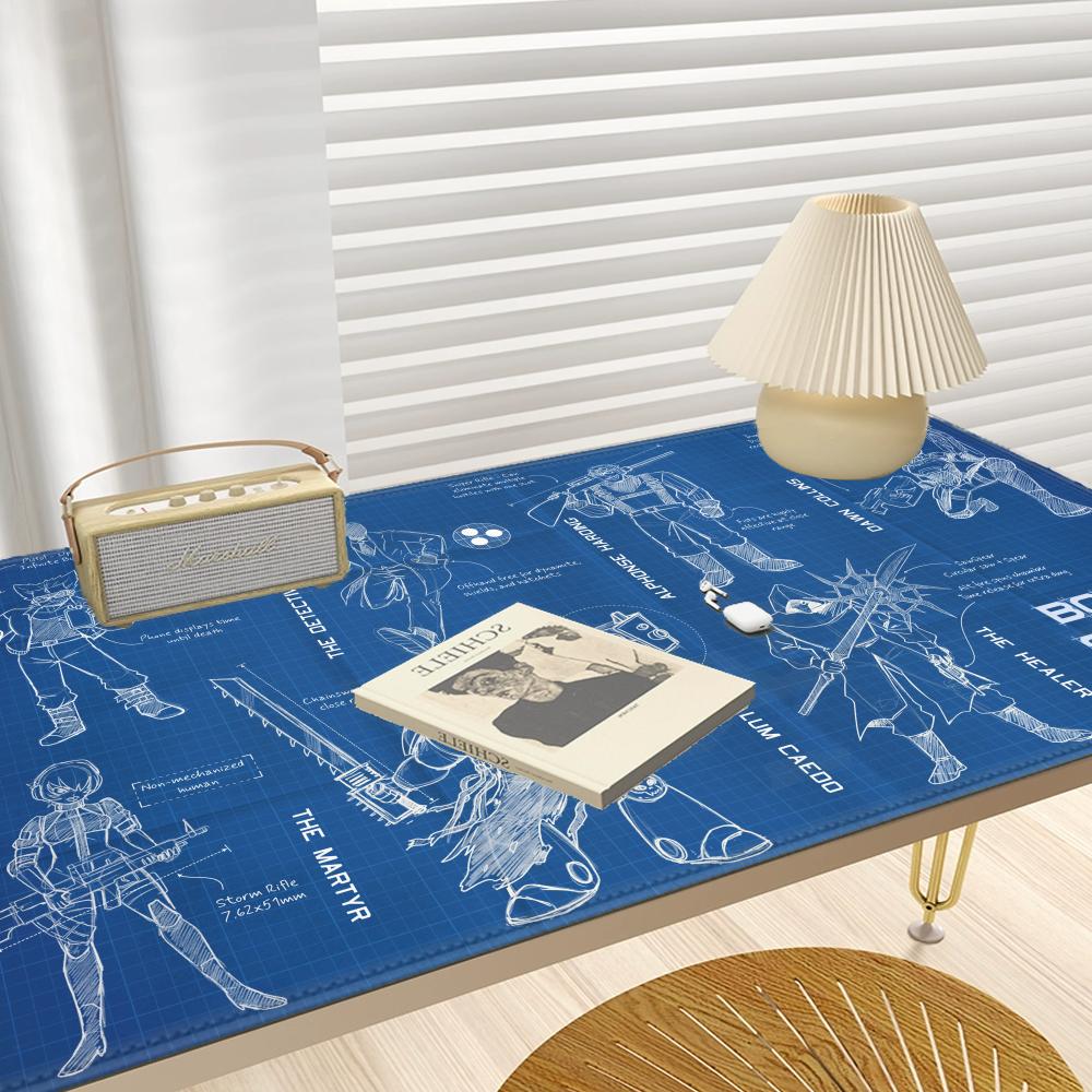 Black Large Mouse Pad Engineer - Pc Gaming Drawing ulasan dan harga