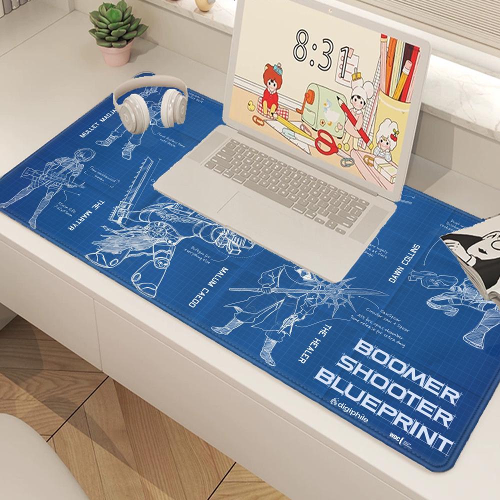 Black Large Mouse Pad Engineer - Pc Gaming Drawing ulasan dan harga