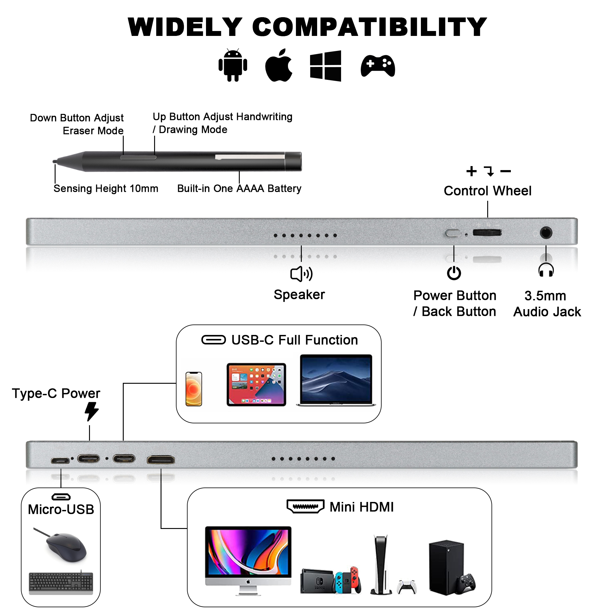 New 15.6 Inch 4K Portable USB  - Pc Gaming Drawing ulasan dan harga