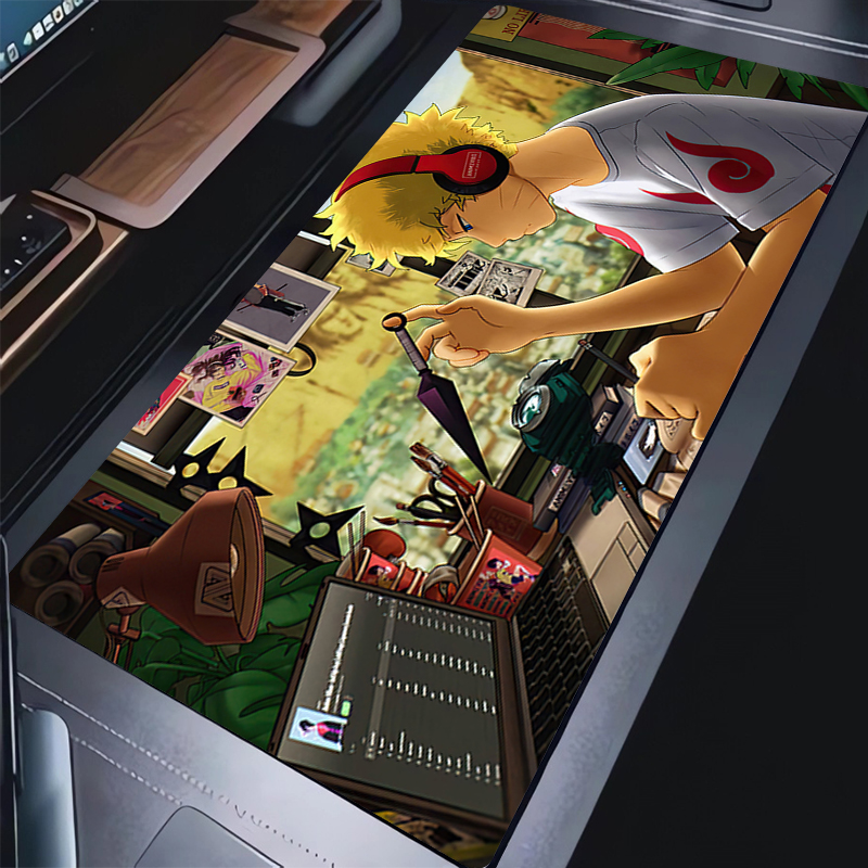 Gaming Mouse Pad PC Black And  - Pc Gaming Naruto ulasan dan harga