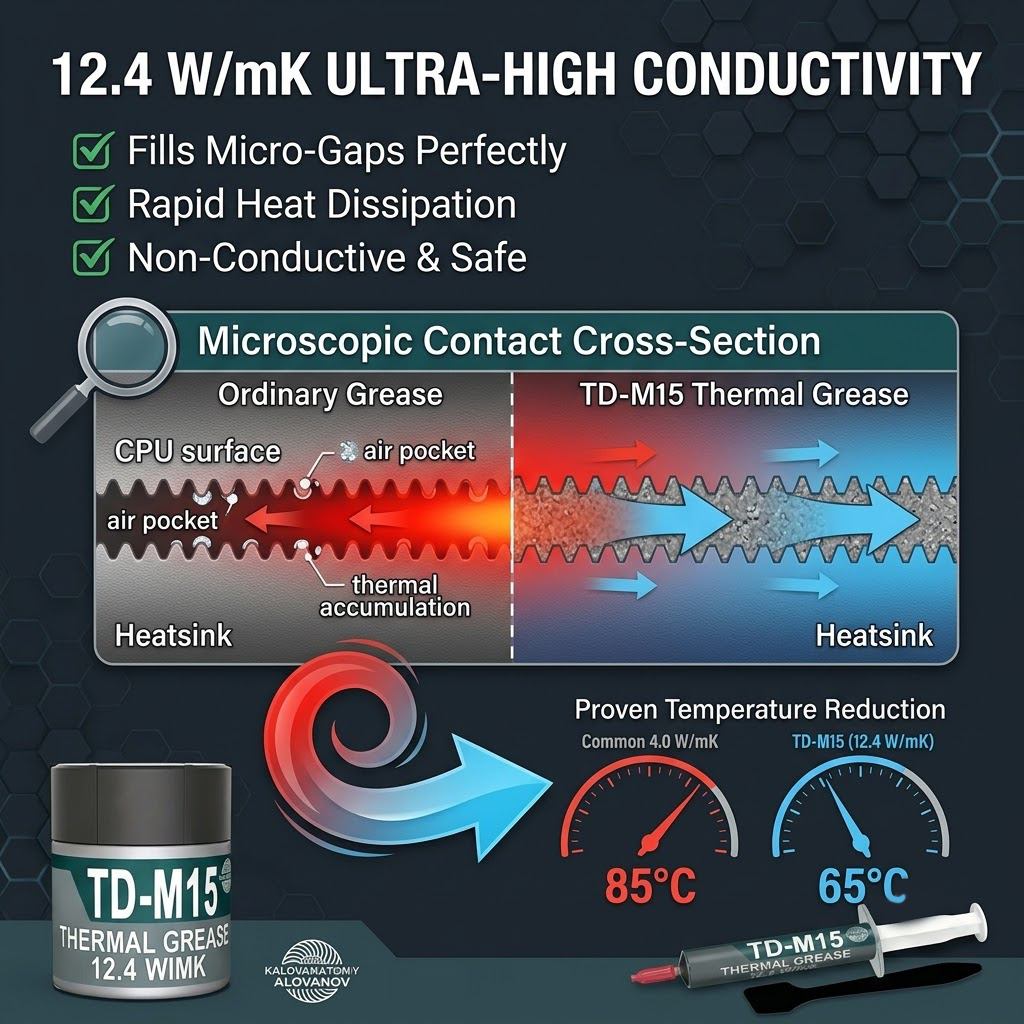 12.4W/mK High Thermal Conducti - Pc Gaming Cpu ulasan dan harga