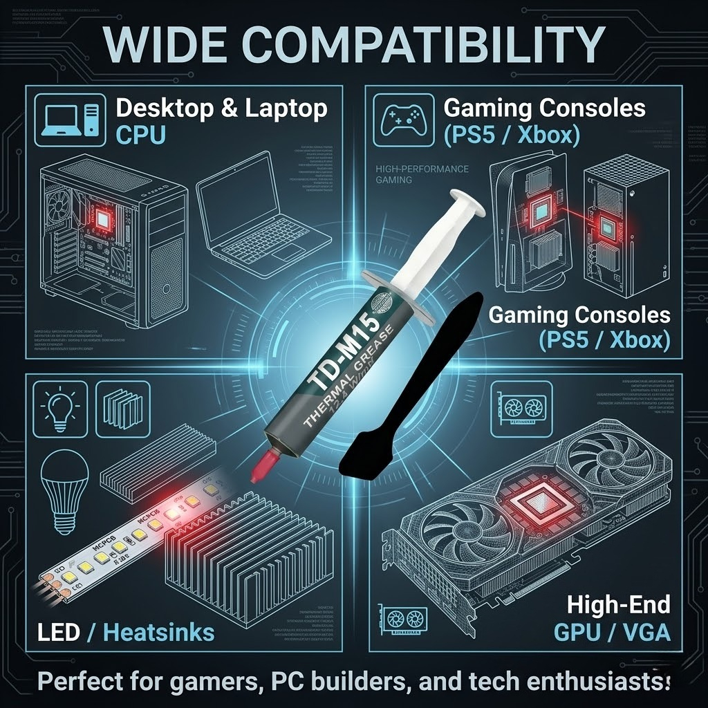 12.4W/mK High Thermal Conducti - Pc Gaming Cpu ulasan dan harga