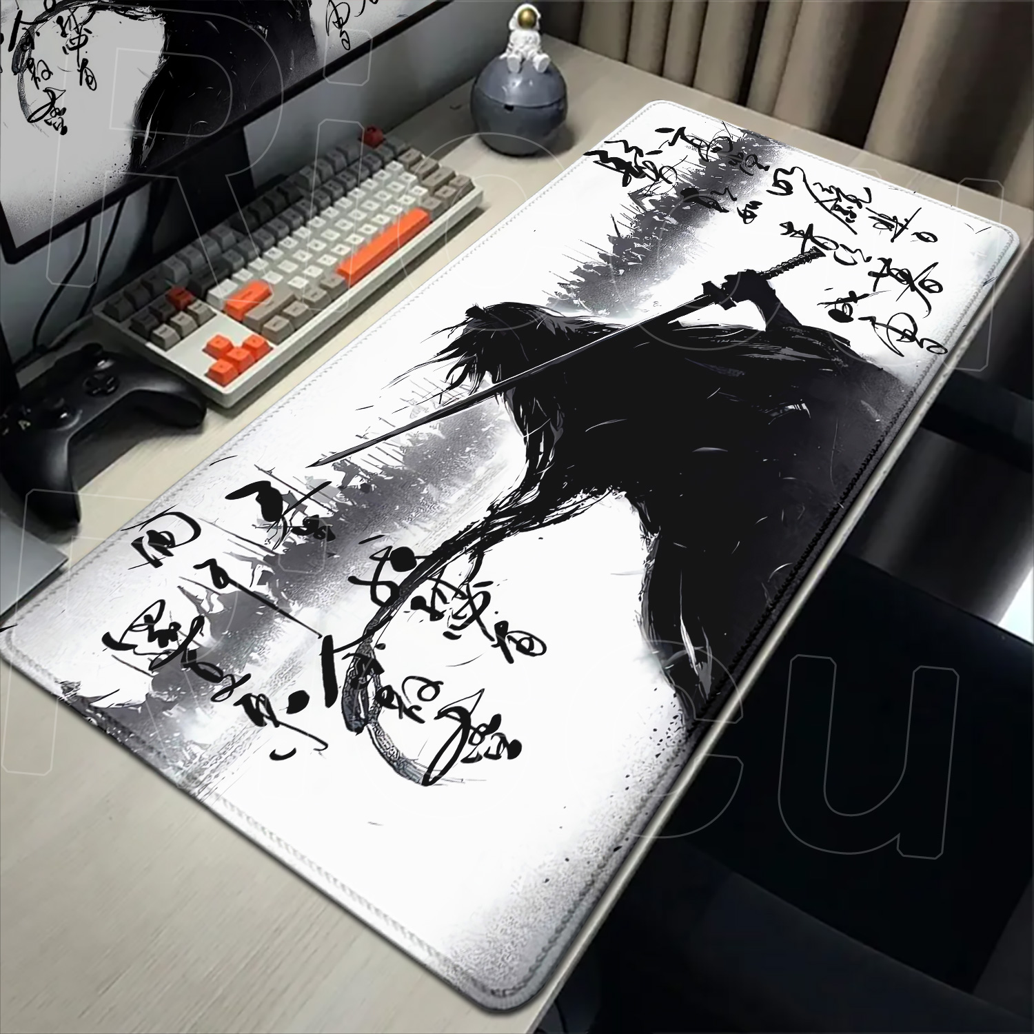 Samurai Warrior black and whit - Pc Gaming Drawing ulasan dan harga