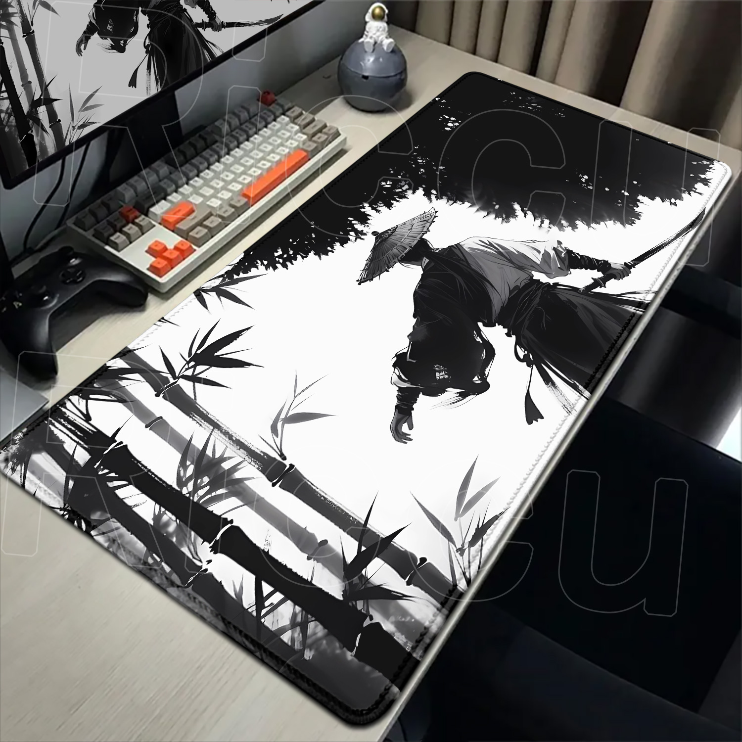 Samurai Warrior black and whit - Pc Gaming Drawing ulasan dan harga