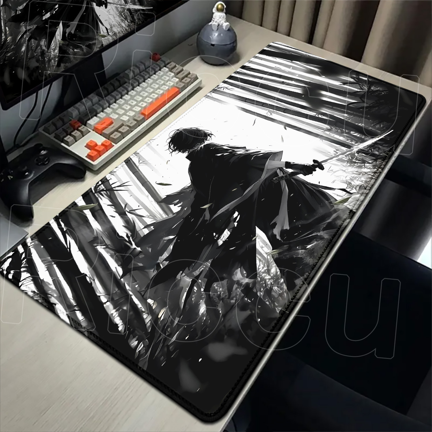 Samurai Warrior black and whit - Pc Gaming Drawing ulasan dan harga
