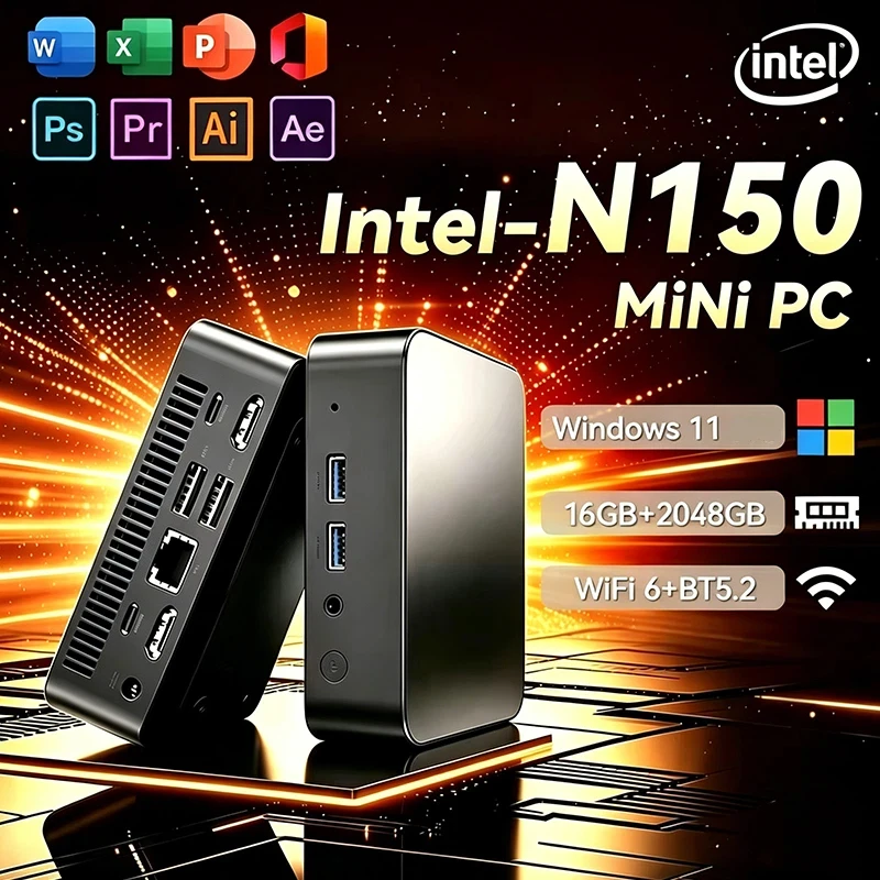 NEW Mini PC Windows 11 Intel N - Pc Gaming Intel ulasan dan harga
