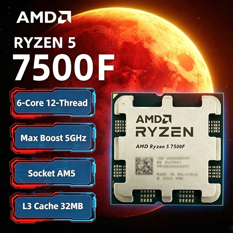 AMD Ryzen 5 7500F 3.7GHz 6-Cor - Pc Gaming New ulasan dan harga